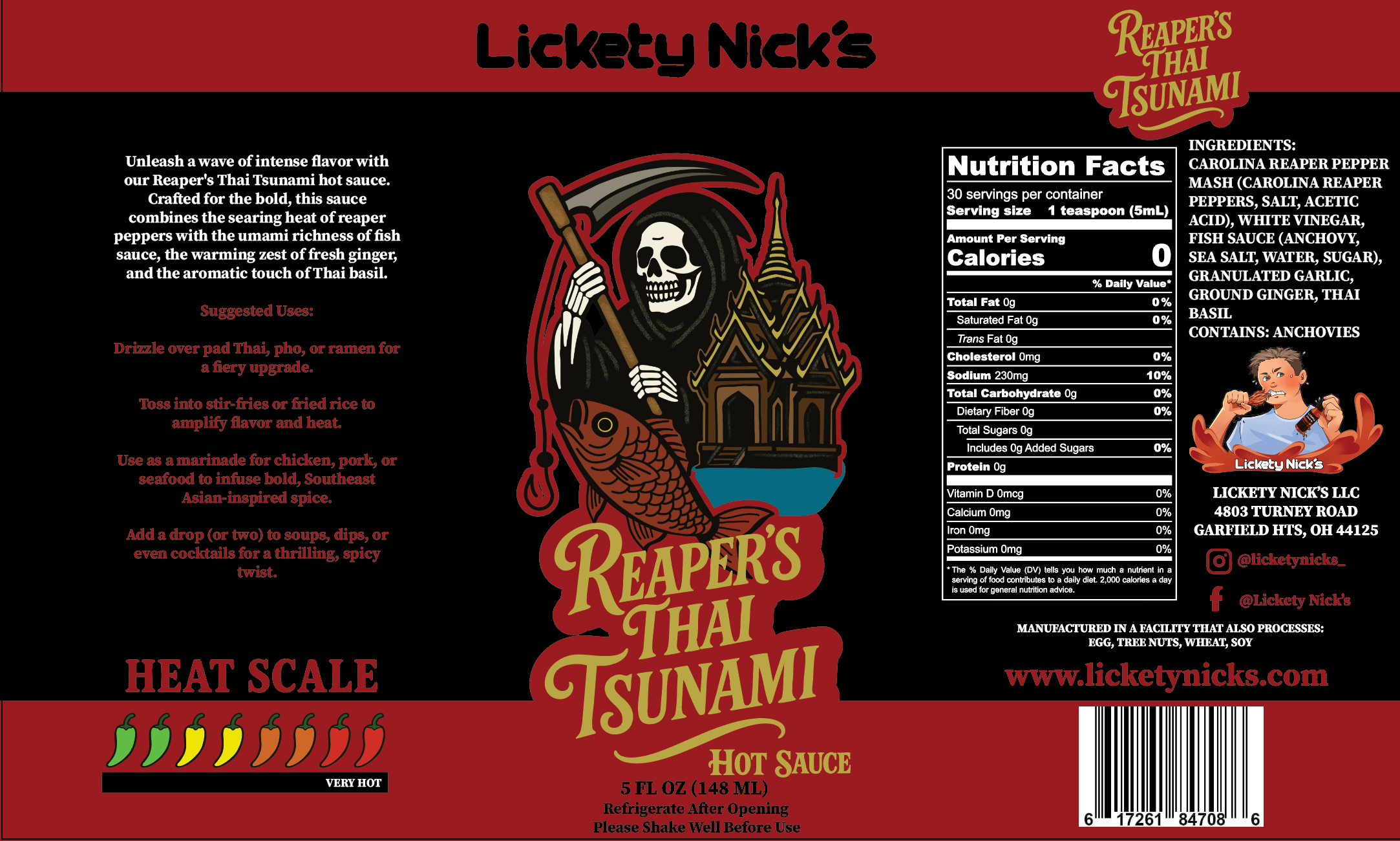 Reapers Thai Tsunami - Thai inspired flavor with a reaper-level burn