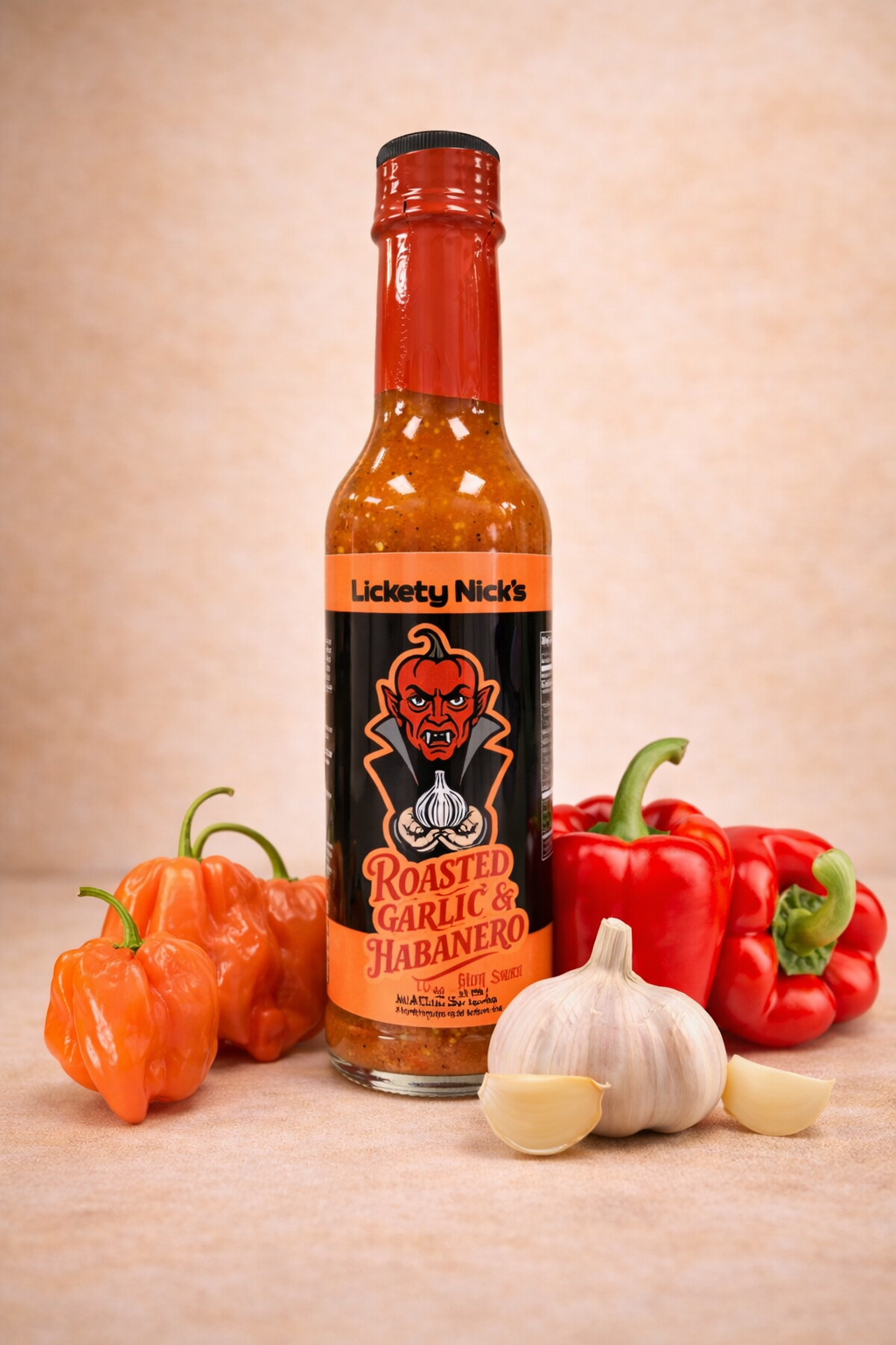 Roasted Garlic & Habanero - Deep garlic flavor. Balanced habanero heat.