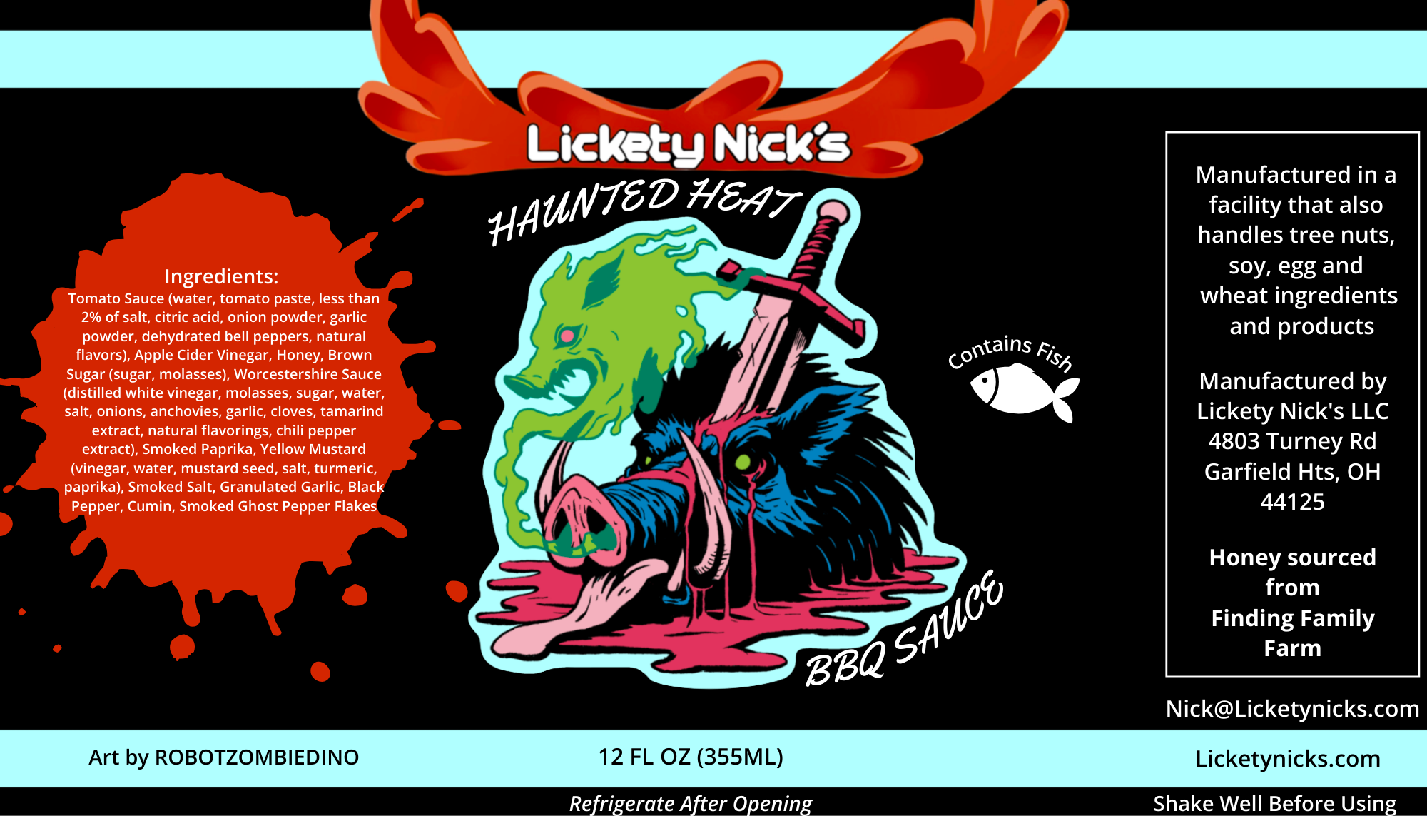 Haunted Heat BBQ Sauce, Sweet, smoky BBQ… then the heat haunts you