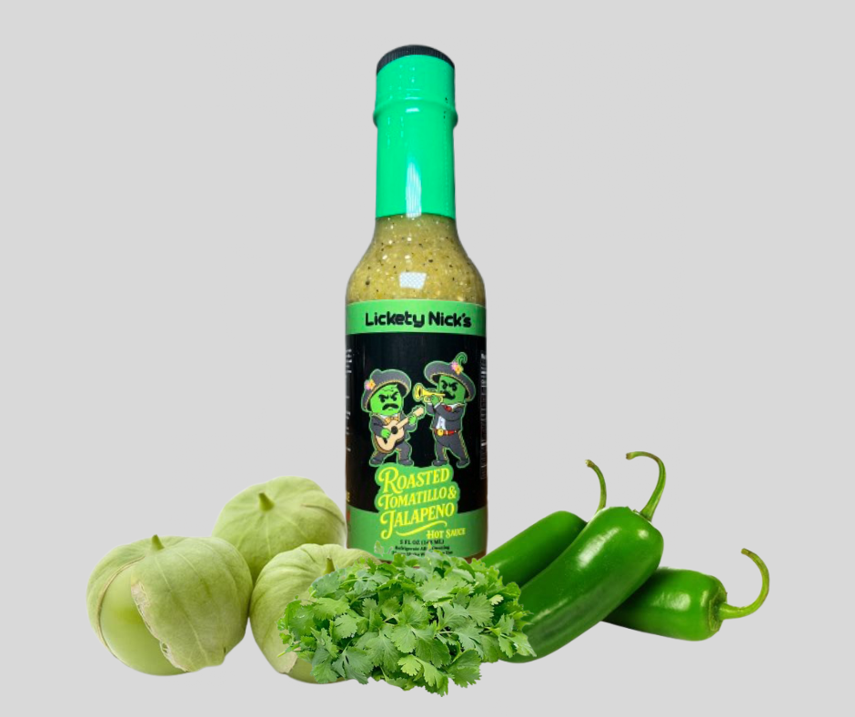Roasted Tomatillo & Jalapeño - Tangy tomatillo flavor with gentle jalapeño warmth