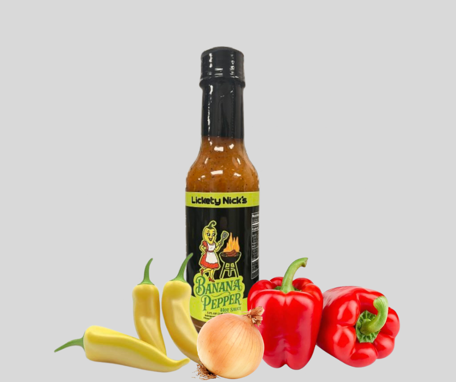 Banana Pepper Sauce - Bright tangy banana pepper flavor with a smooth, mellow kick.
